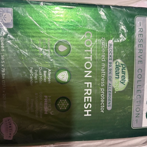 Crease Collection Green Mattress Cover - Picture 4 of 14